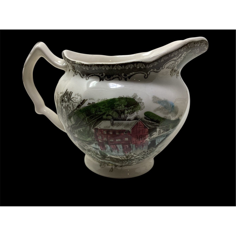 Johnson Bros Friendly Village "The Old Mill" Creamer Pitcher England Cottagecore